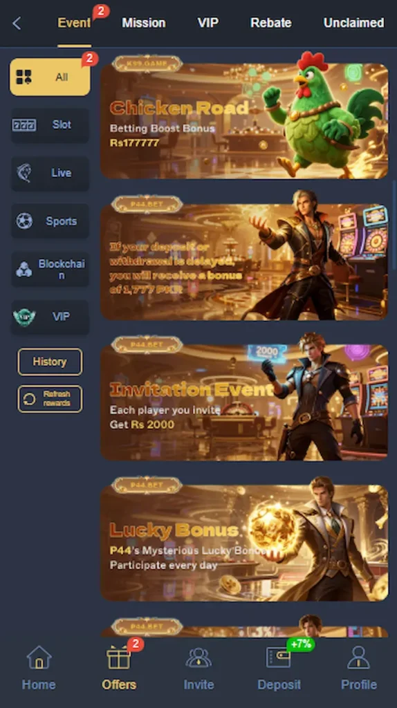 p44bet game promotions