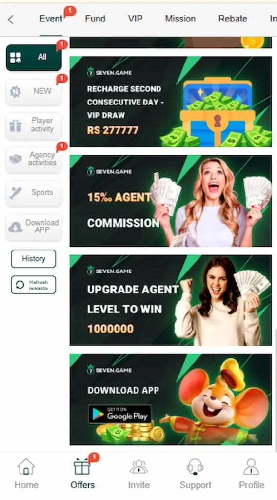 seven game promotions