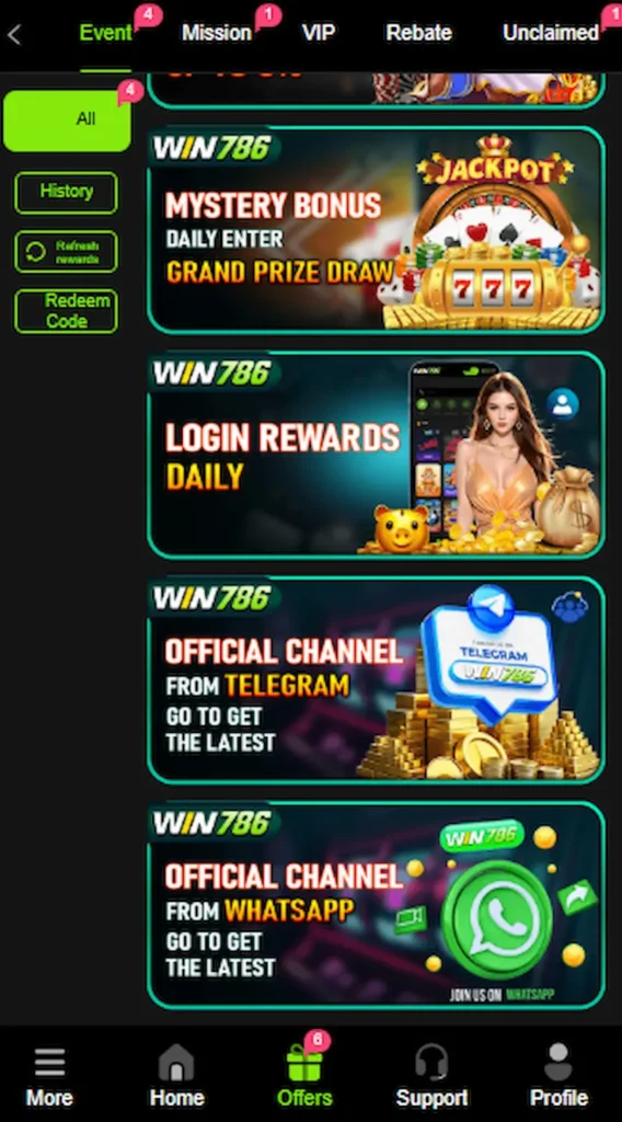 win786 game promotions