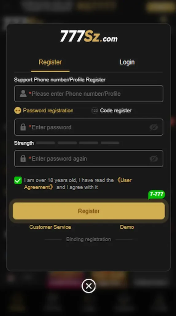 777sz game registration