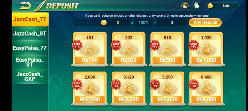 pak500 deposit process